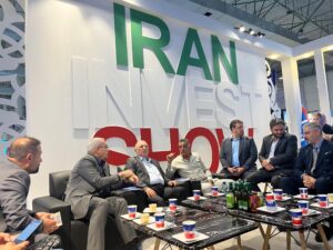 Expo Kish 2025 exhibition booths and interactions between international traders and Iranian producers