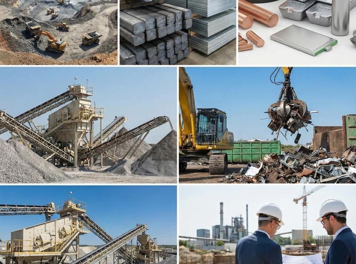 تامین فلزات و مواد معدنی صنعتی